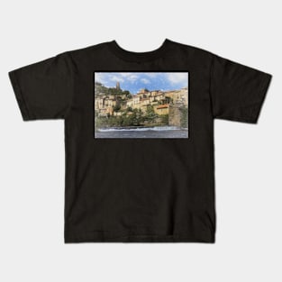 Roquebrun Above The River Orb Digital Art Kids T-Shirt